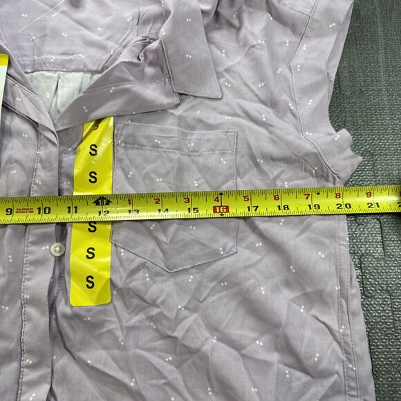 Jachs Girlfriend Women's Purple Button Front Cap Sleeve Blouse Size S NWT - Picture 5 of 6